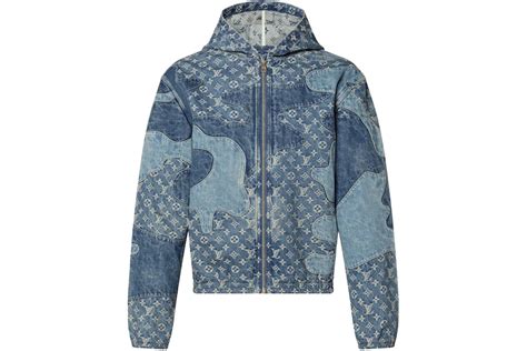 Louis Vuitton x Nigo Monogram Patchwork Denim Hoodie Indigo